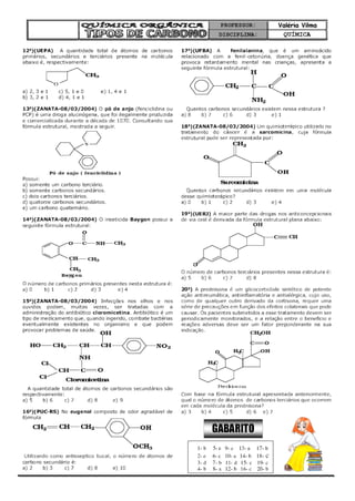 Exercícios de química orgânica