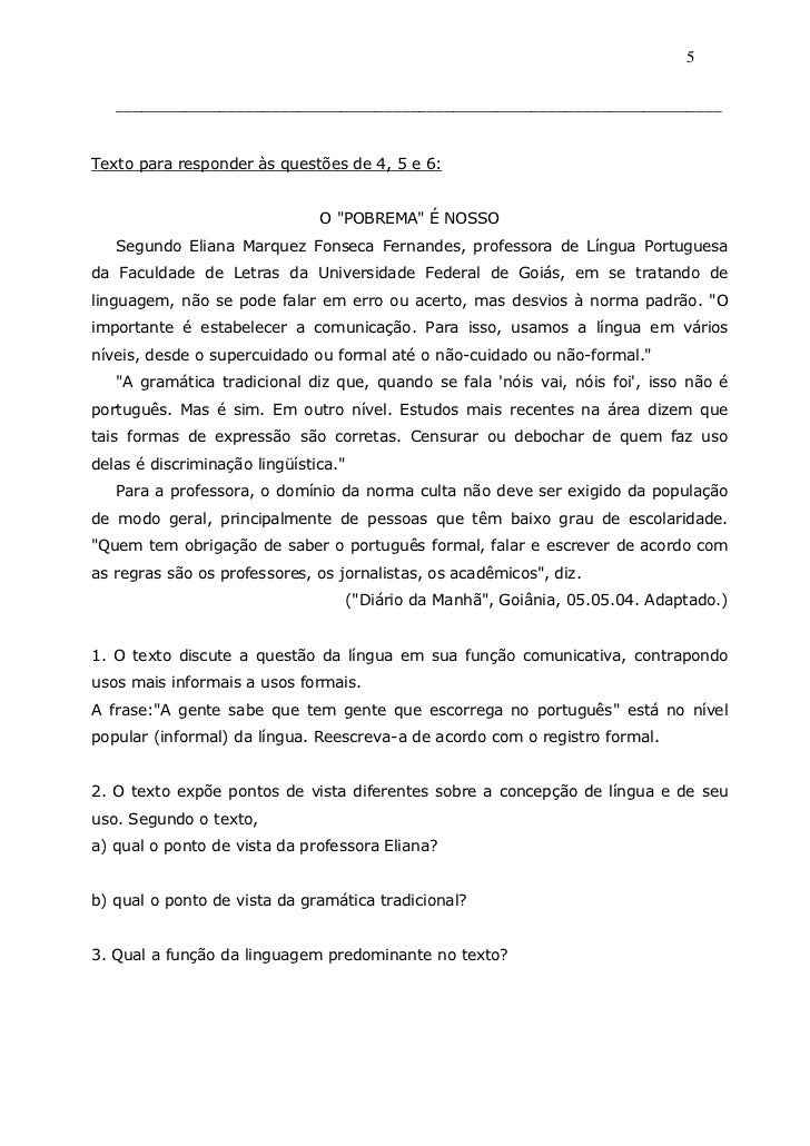 Exercícios funções da linguagem