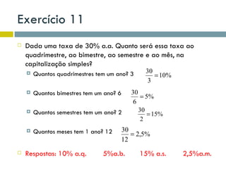 Exercícios Matemática Financeira | POT
