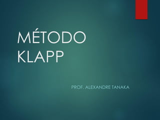 MÉTODO
KLAPP
PROF. ALEXANDRE TANAKA
 