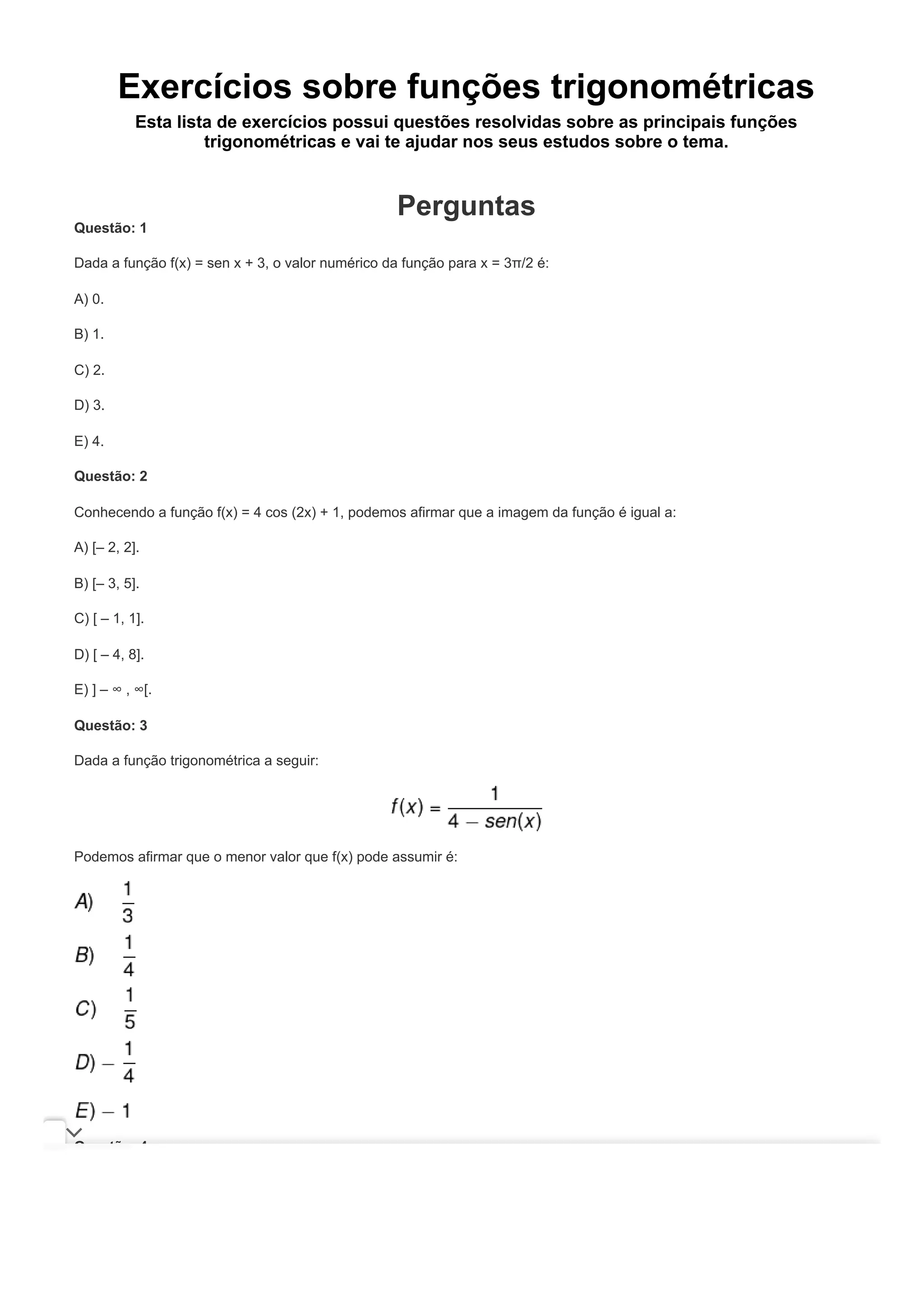 Exercícios sobre funções trigonométricas - Brasil Escola completo.pdf