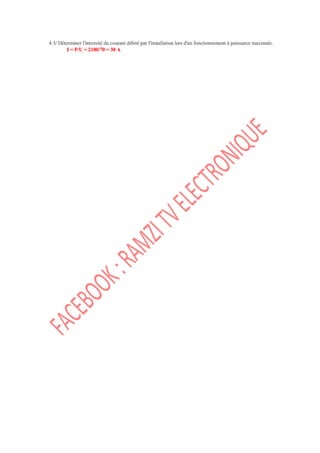 Exercice corrigé : ETUDE D'UNE INSTALLATION SOLAIRE 