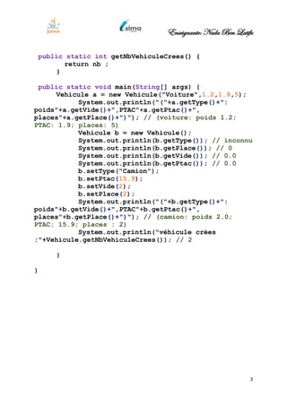 Exercice java vehicule | PDF