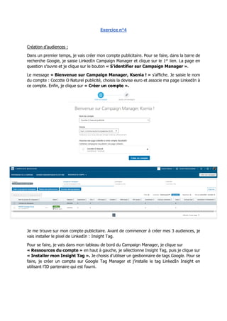 Exercice LinkedIn - Ksenia Karpenko