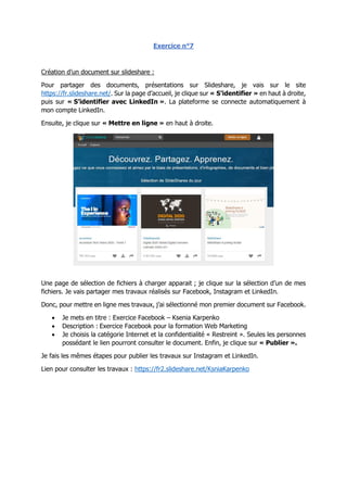 Exercice LinkedIn - Ksenia Karpenko