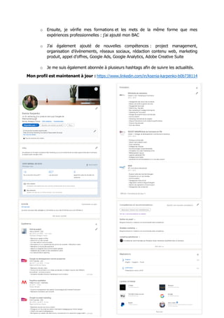 Exercice LinkedIn - Ksenia Karpenko