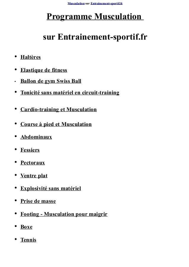 Exercices de musculation avec halteres Exercices de musculation avec halteres