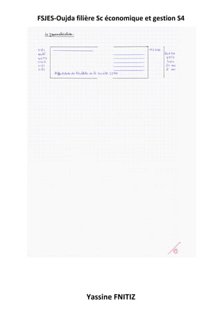 FSJES-Oujda filière Sc économique et gestion S4
Yassine FNITIZ
 