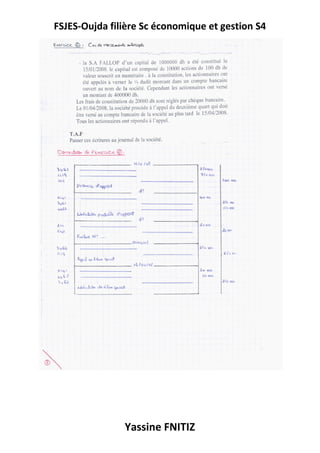 FSJES-Oujda filière Sc économique et gestion S4
Yassine FNITIZ
 