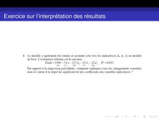 Exercice sur l’interprétation des résultats
 