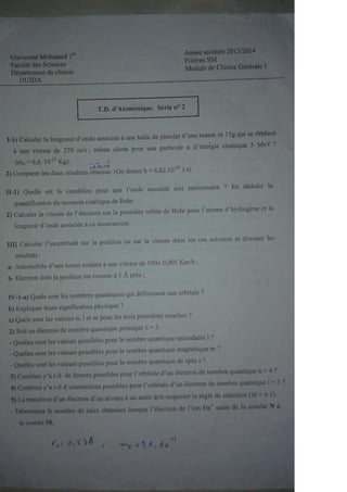 Exercices atomistique smpc s1 .