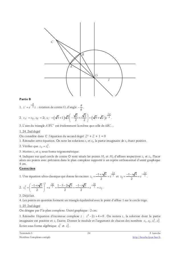 Exercices Complexes Corriges