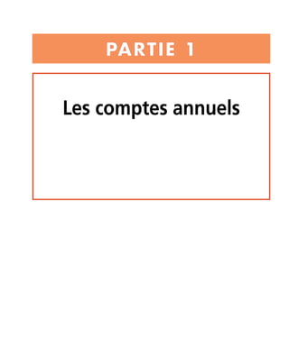 PARTIE 1 
Les comptes annuels 
 