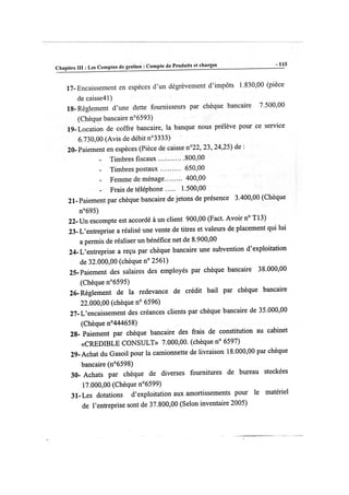 La comptabilité Génerale Exercices de cpc