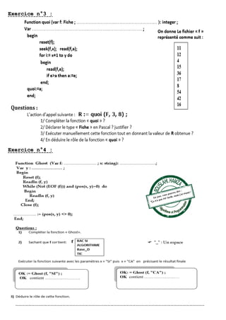 EExxeerrcciiccee nn°°33 ::
EExxeerrcciiccee nn°°44 ::
 