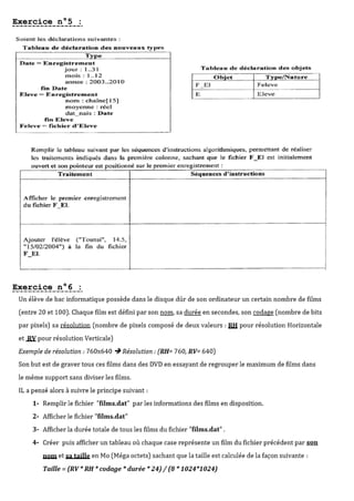 EExxeerrcciiccee nn°°55 ::
EExxeerrcciiccee nn°°66 ::
 