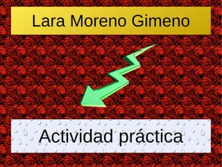 Lara Moreno Gimeno
Actividad práctica
 
