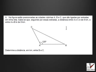Exercício de trigonometria   3o. ano