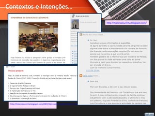 Contextos e Intenções…
http://historialourinha.blogspot.com/2007/10/o-nosso-projecto-hoje-no-clube-de.html
http://historialourinha.blogspot.com/2006/11/arte-da-canta
http://historialourinha.blogspot.com/
 