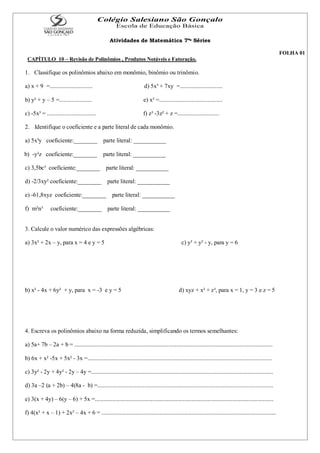 Exercicioreforco7 | PDF