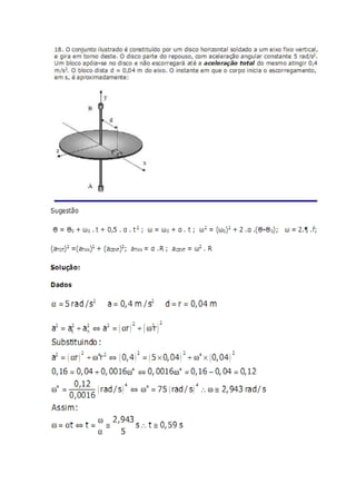 Exercicio resolvidos - Cinematica dos Solidos