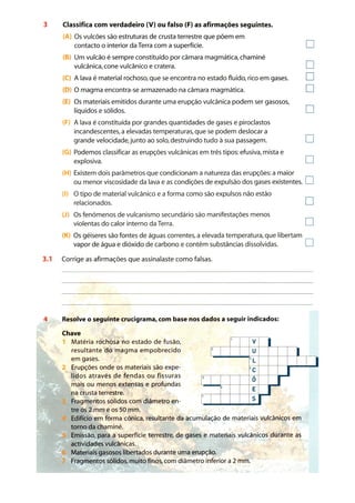 Exercicios vulcanismo