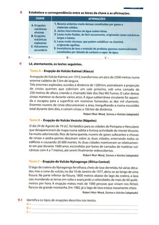 Exercicios vulcanismo