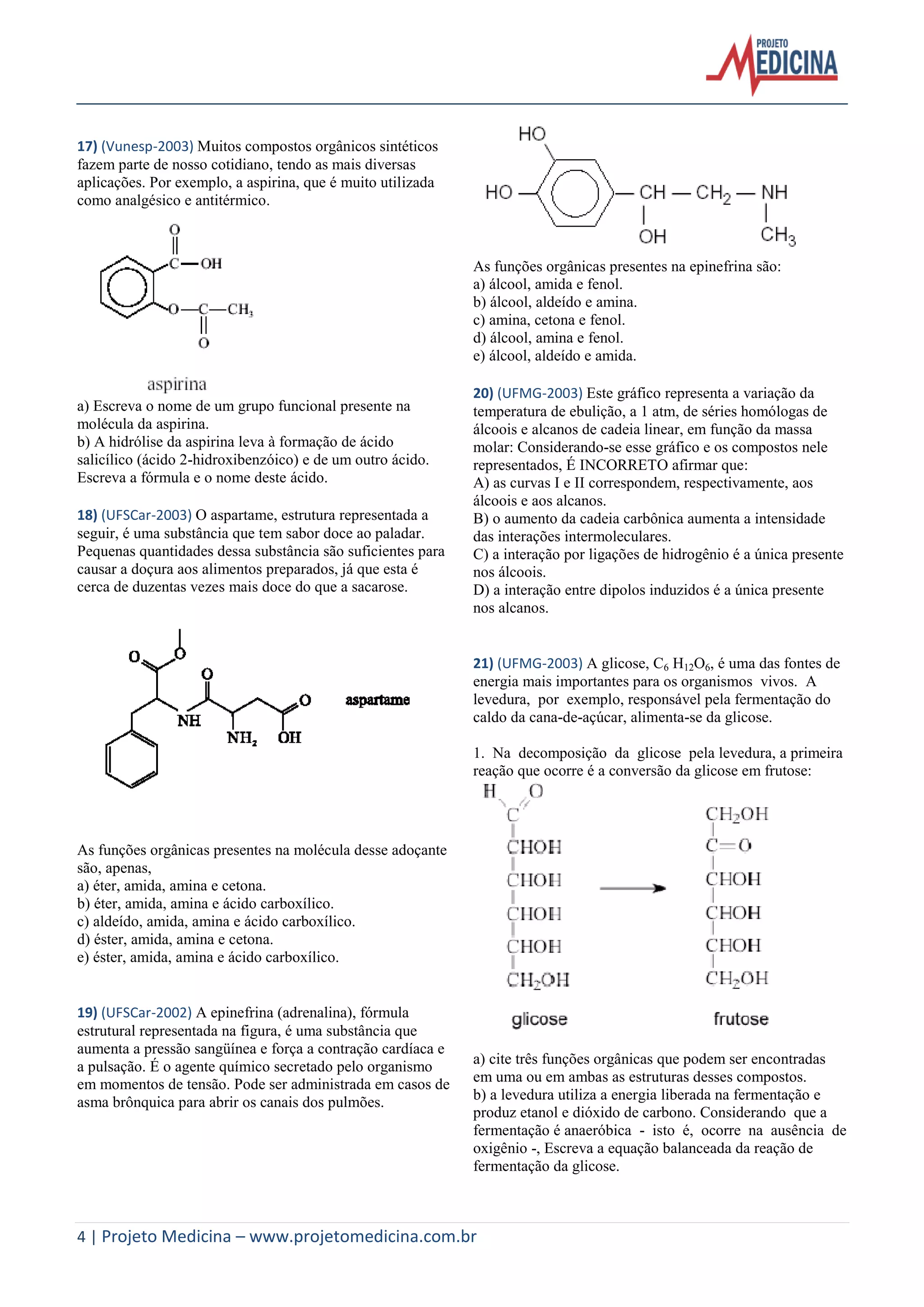 Funções Orgânicas Oxigenadas Exercícios Com Gabarito - BINKEDU