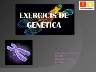 EXERCICIS DE
  GENÈTICA


        Iman Severa El Arras
        4t ESO-B
        Itinerari científic-
        Biologia
 