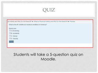 Video Question___% of children are completely inactive (which means getting no physical activity at all).