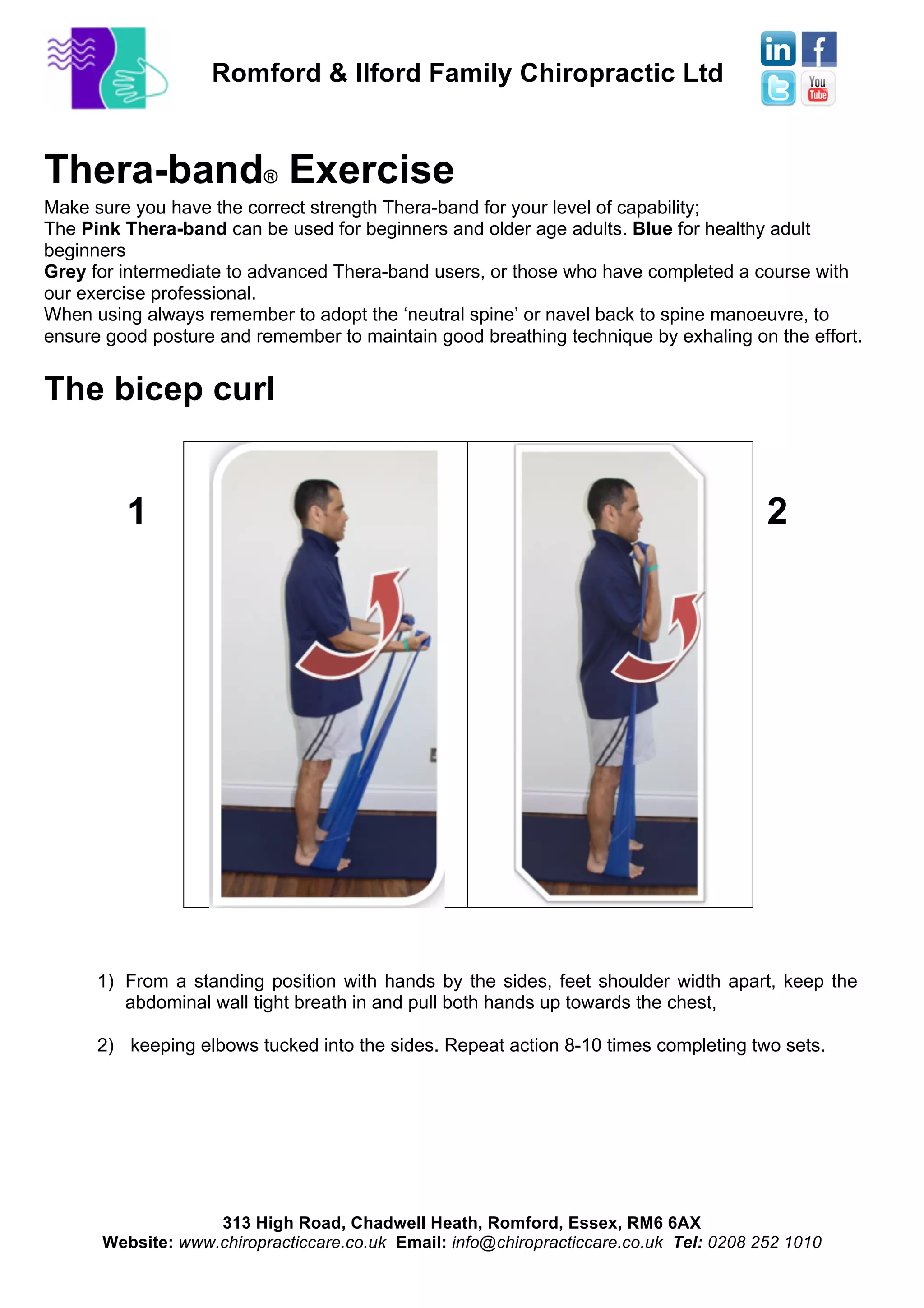 Remembered Position Exercise .pdf Exercise thereaband the bicep curl | PDF