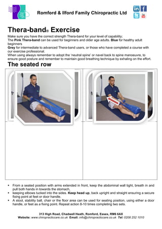 Remembered Position Exercise .pdf Exercise thereaband the seated row | PDF