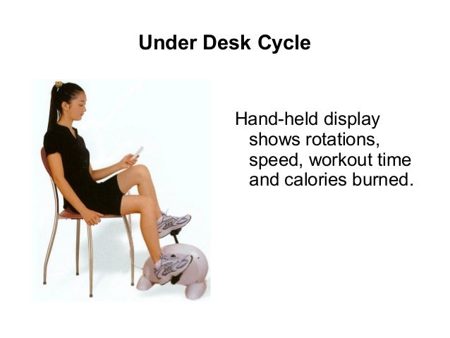 Exercise While Sitting At Desk With Under The Desk Bike