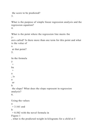 Exercise 14Understanding Simple Linear RegressionStatistical Tec.docx