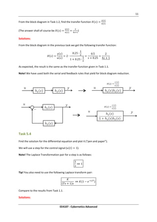 Exercise 1a Transfer Functions Solutions