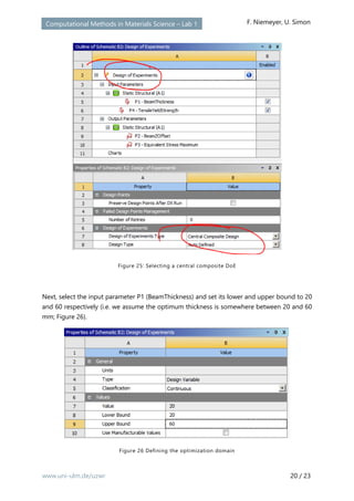 Exercise 1 three point bending using ansys workbench | PDF