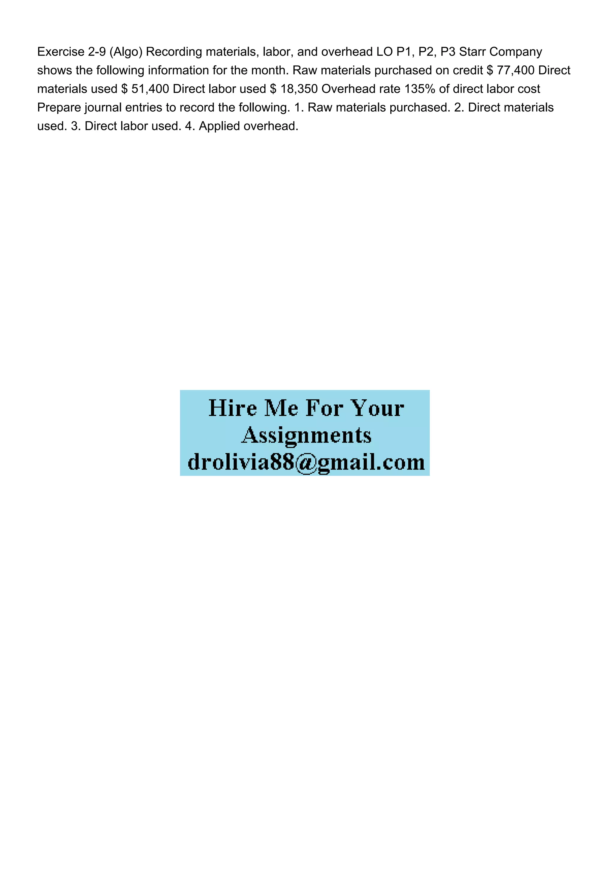Exercise 29 Algo Recording materials labor and overhead.pdf