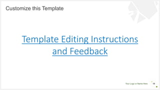 Your Logo or Name Here
Customize this Template
Template Editing Instructions
and Feedback
19
 