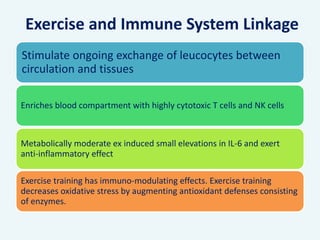 Exercise and immuniy | PPTX