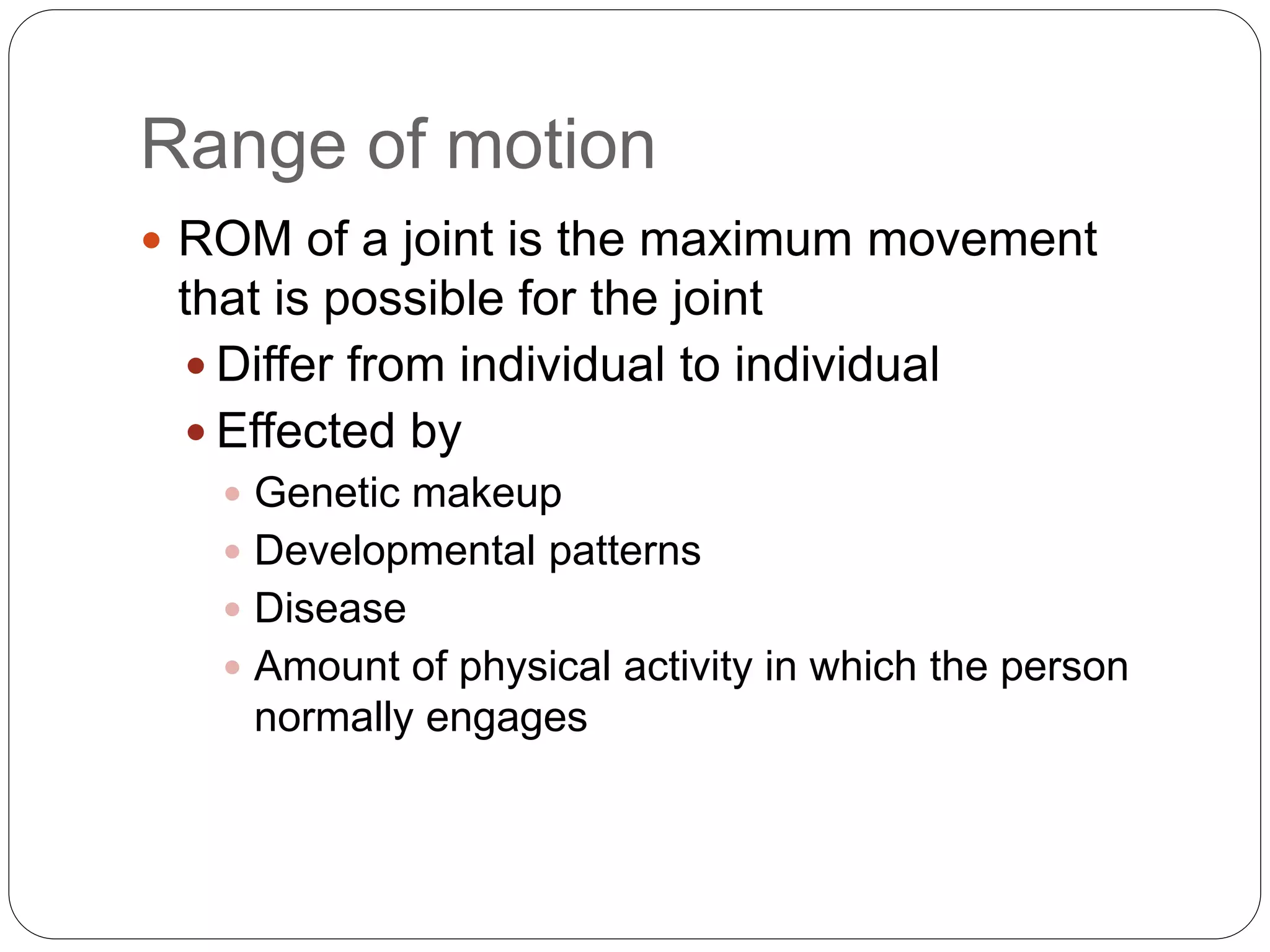 Exercise and range of motion exercises | PPTX | Physical Therapy | Wellness