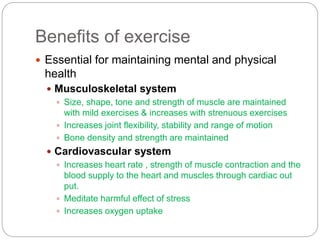 Exercise and range of motion exercises | PPTX