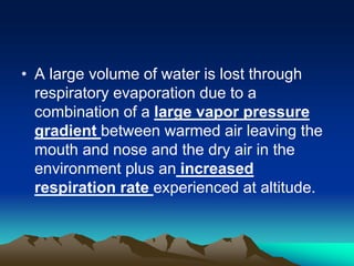 Exercise at altitude