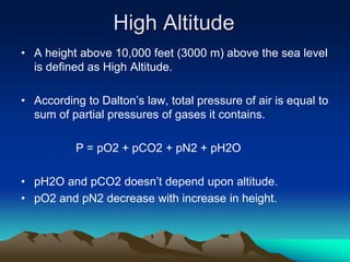 Exercise at altitude