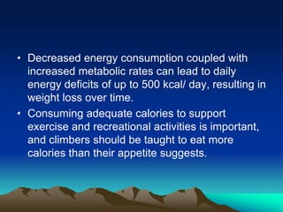 Exercise at altitude