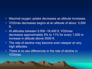 Exercise at altitude