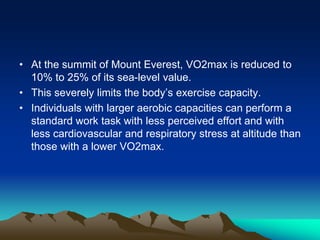 Exercise at altitude