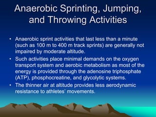 Exercise at altitude