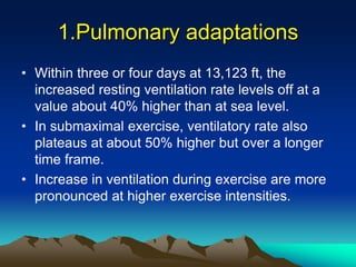 Exercise at altitude