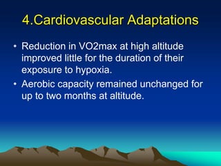 Exercise at altitude