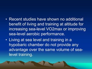 Exercise at altitude